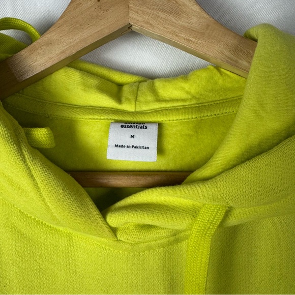 Amazon Essentials Bright Yellow Green Hoodie Sweatshirt M - Picture 4 of 4
